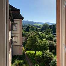 Blick aus dem Fenster in Sankt Peter